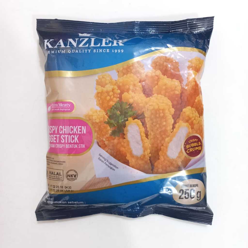 

Kanzler Chicken Stick Nugget Crispy Bubble Crumb 250gr | Festive frozen Food