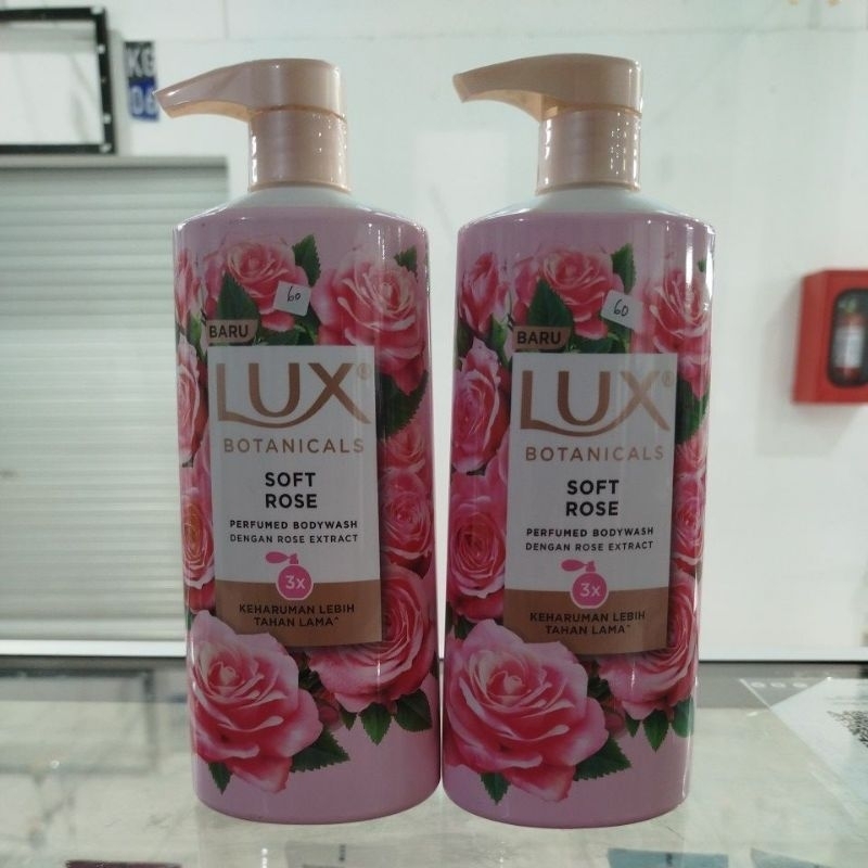 Sabun Mandi Cair Lux Botanicals Soft Rose Botol Pump 580 ml