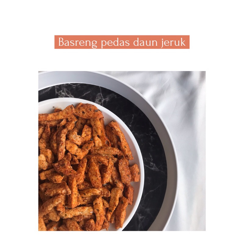 

[Best Sellers] basreng stick bakso goreng pedas cabe asli daun jeruk kemasan pouch