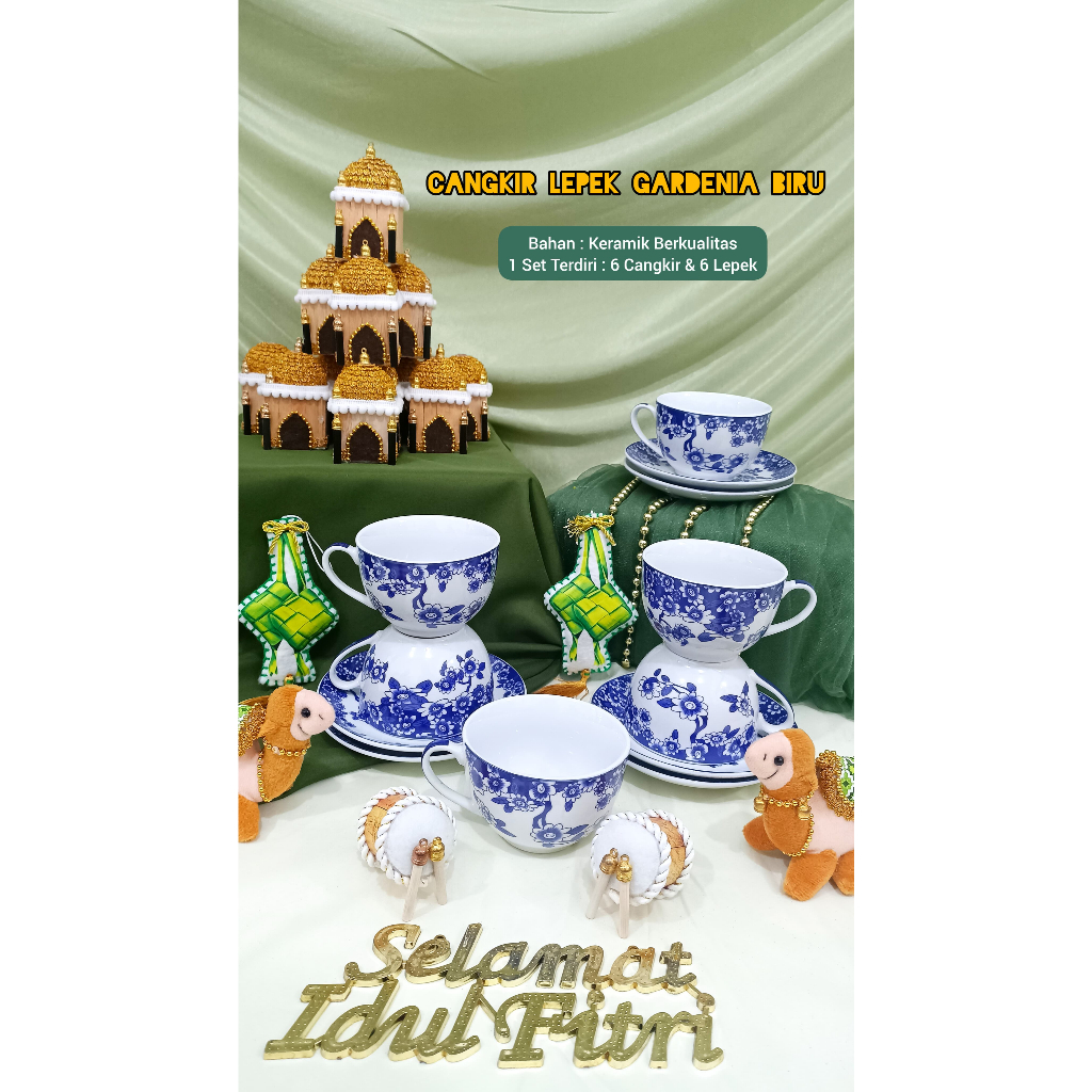 CANGKIR LEPEK FORMIA GARDENIA BLUE