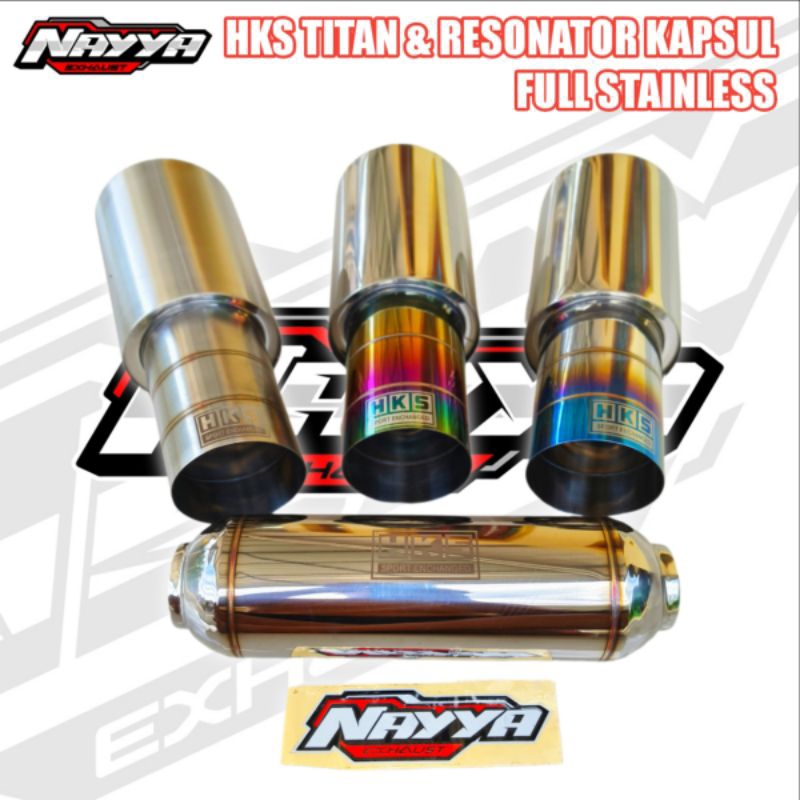 HKS TITAN & HKS RESONATOR KAPSUL full stainles