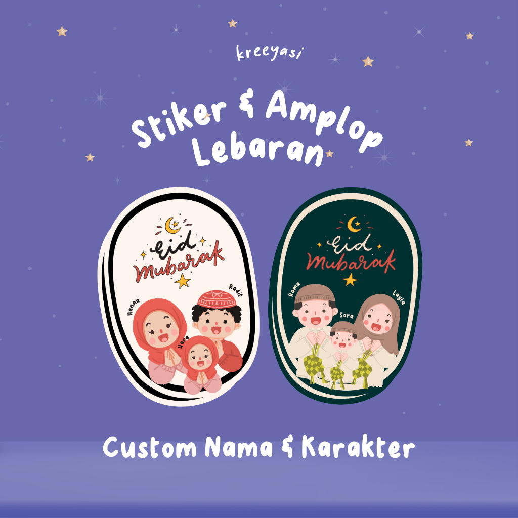 

Stiker Amplop Hangtag Lebaran Idul Fitri 2025 Custom | Gift Souvenir Hampers Kreeyasi