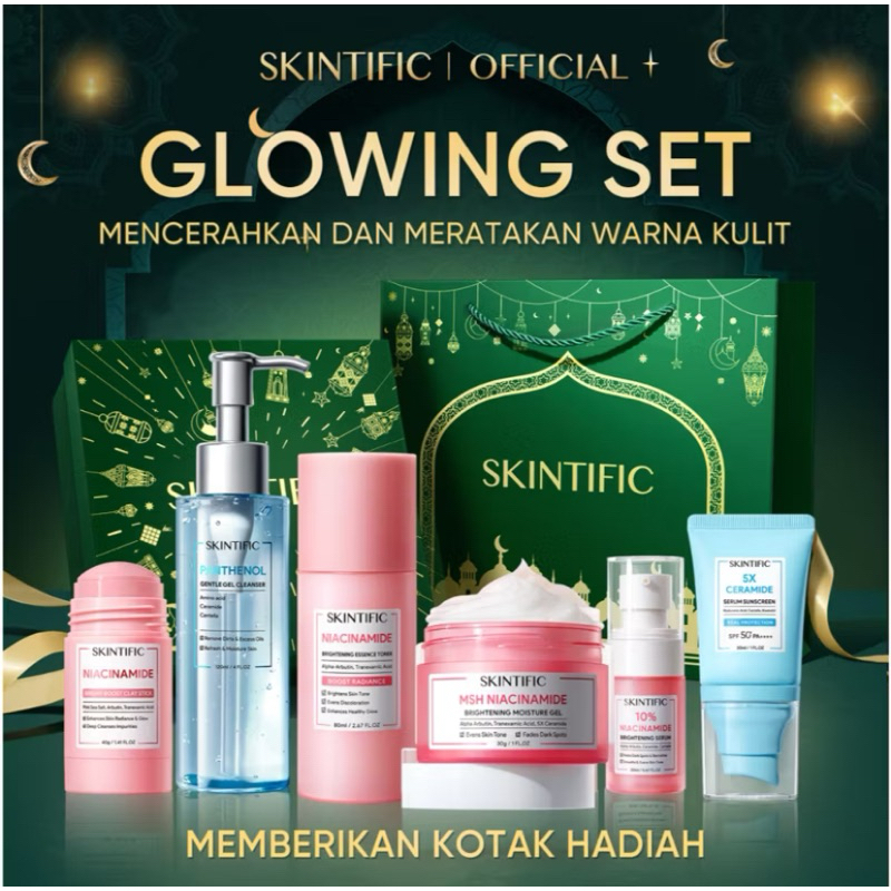 SKINTIFIC 6 PCS SET GLOWING SKINCARE