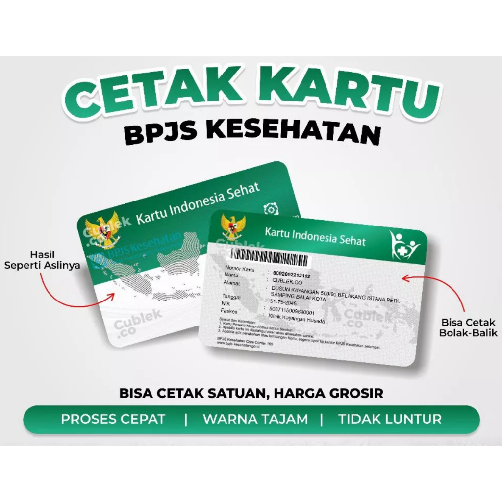 CETAK KARTU BPJS BAHAN TEBAL