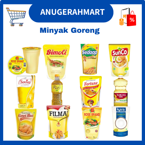 

Minyak Goreng Sunco Bimoli Tropicanaslim Kara Fortune Rose Brand 2 liter Promo