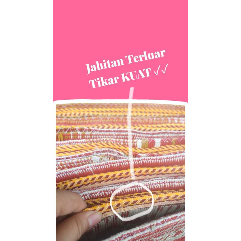 Karpet Tikar Plastik Anyam 3x4 Renda Bonsai/ Tikar Lantai Jadul Bagus Tebal 3 Lipat