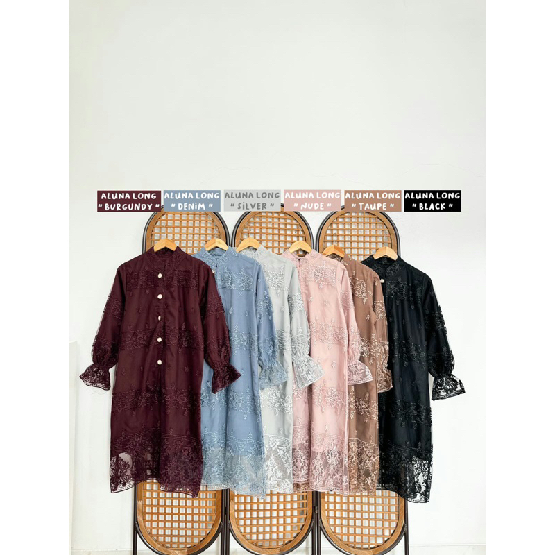 ALUNA BORDIR LACEY TUNIC LONG LOCANA Original