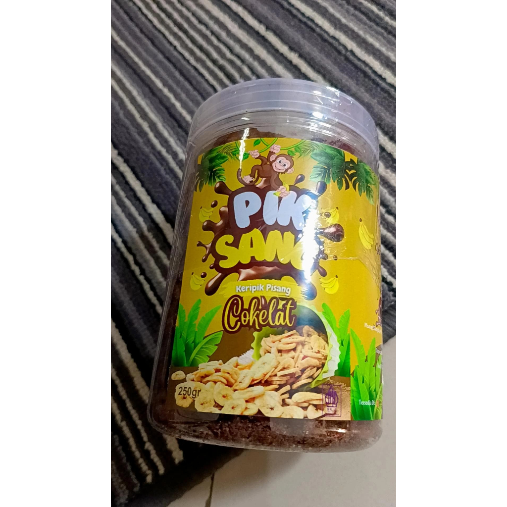 

SPESIAL PIK SANG KERIPIK PISANG RASA COKELAT 250gr kemasan toples BY DAPOER INNA