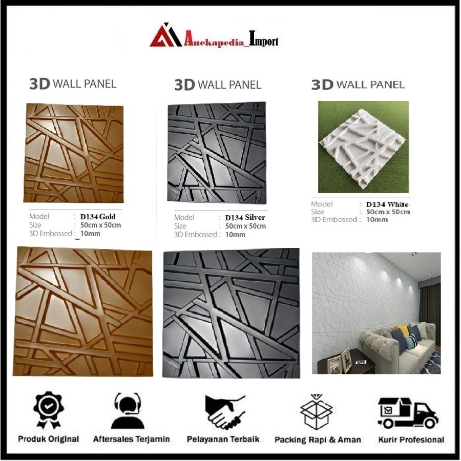 Wallpaper Dinding -Wallpaper 3D - Tridi Wallpaper - PVC Wallpanel D134 - Wallpaper - Dekorasi Rumah 