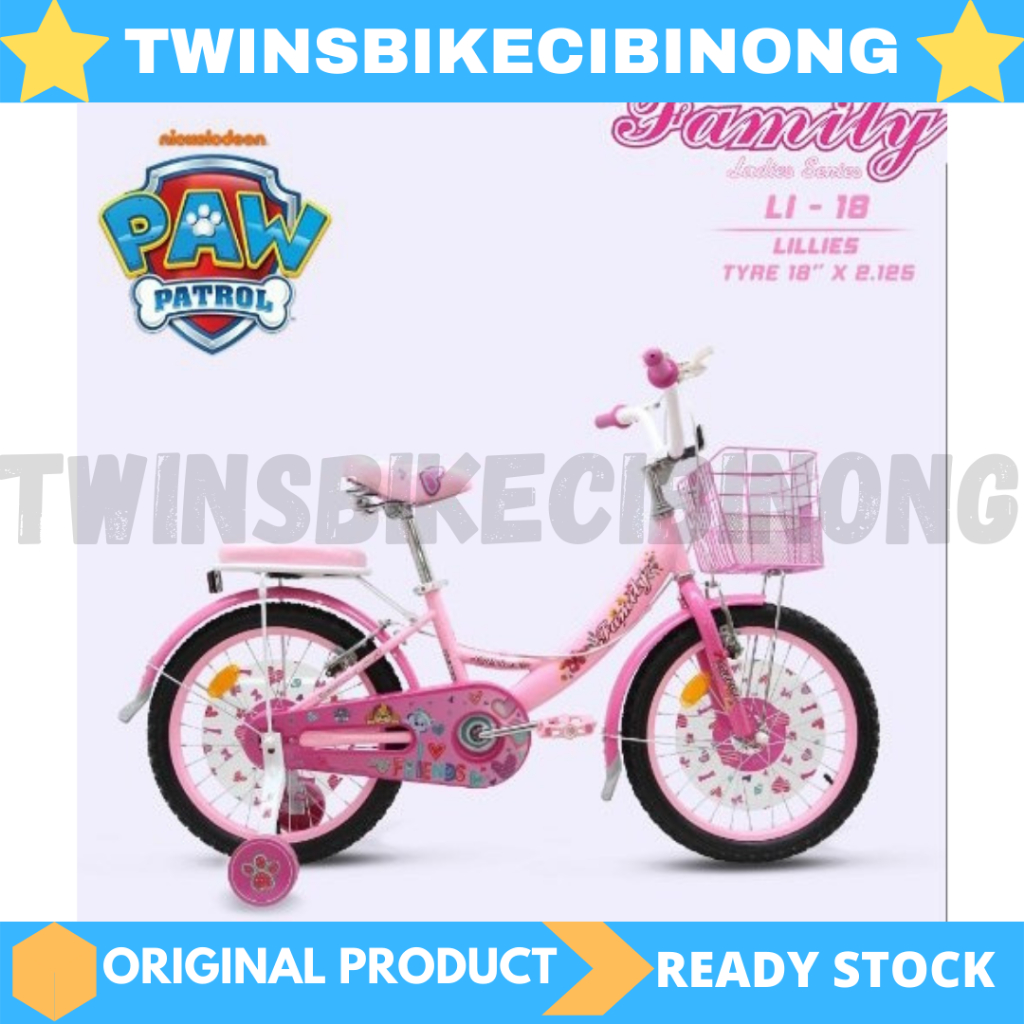 Sepeda Anak 18 Mini Family Lilies