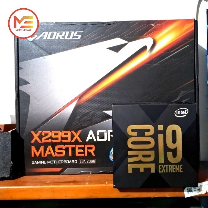 Paketan Intel Core i9 10980XE plus Gigabyte X299X Aorus Master LGA 2066 Motherboard