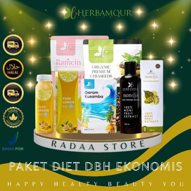 HERBALOV HERBAMOUR - PAKET DIET EKONOMIS/HEMAT HERBALOV - DIET BAHAGIA HERBALOV - DIET SEHAT - MINUM