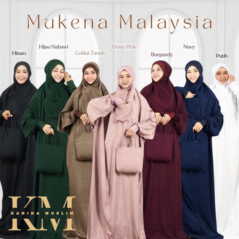 Mukena Terusan Malaysia Manset Rayon Mukenah Hadramaut Jumbo Dewasa 03 ke