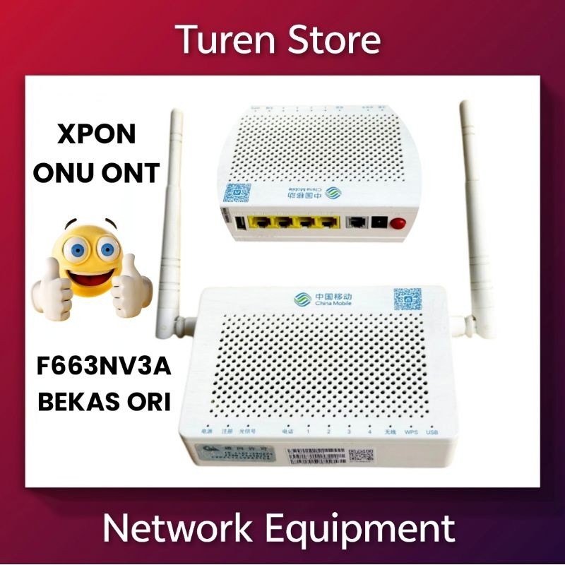XPON ZTE F663NV3A ONU ONT BEKAS ORI support OMCI