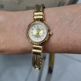 jam tangan arloji wanita rantai MODEL VINTAGE gold plate