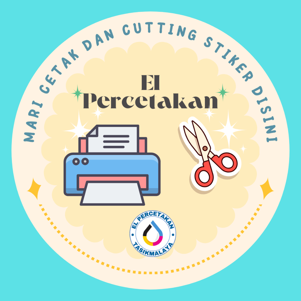 

Cetak dan cutting stiker bentuk kotak
