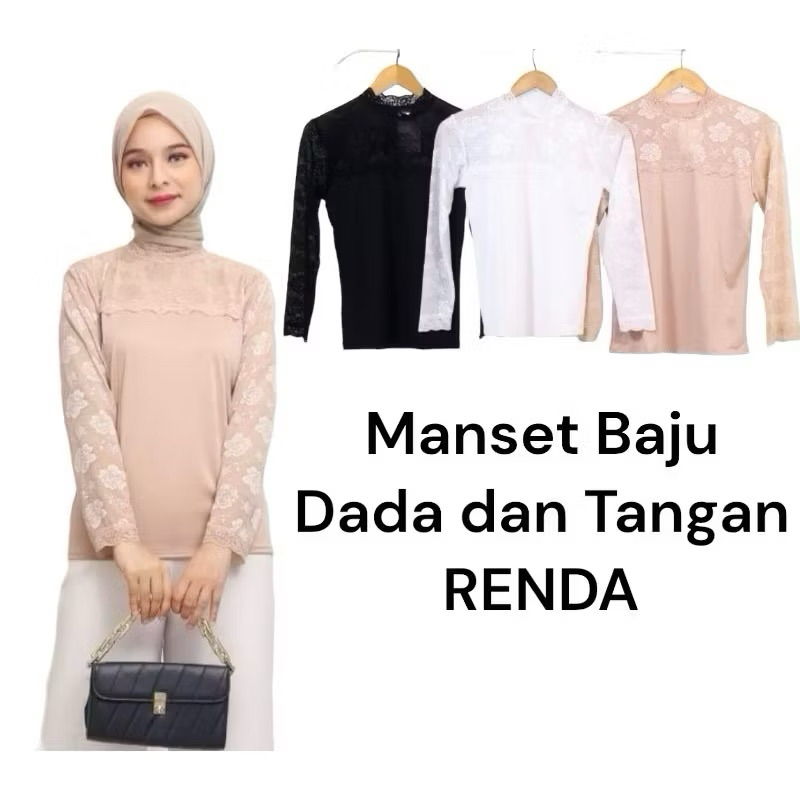 Manset Adem Renda Dada dan Lengan | Manset Baju Renda Wanita