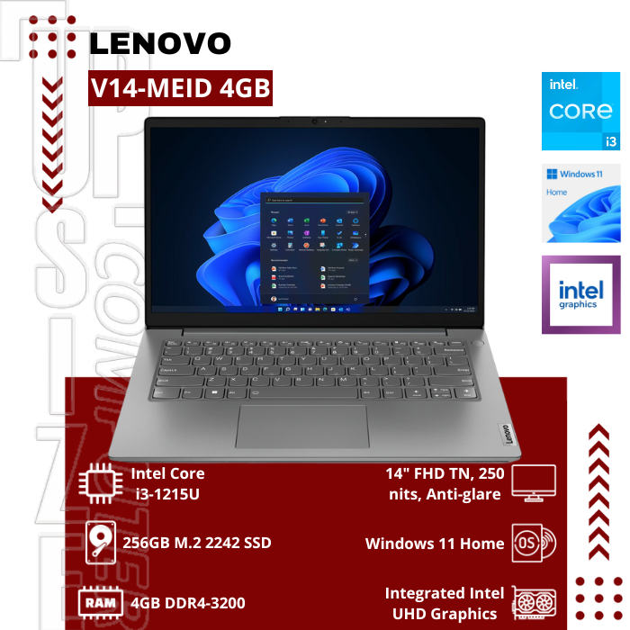 Lenovo V14-MEID 4GB Intel® Core™ i3-1215U