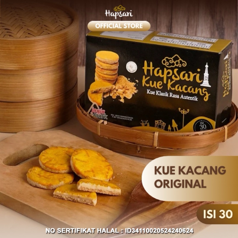 

HAPSARI COOKIES Kue Kacang Original (Isi 30) | Oleh-oleh Khas Jogja