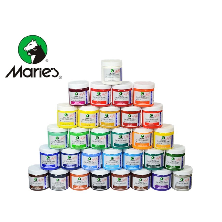 

Maries Acrylic Color Paint 100ml / Cat Lukis Akrilik Jar Satuan