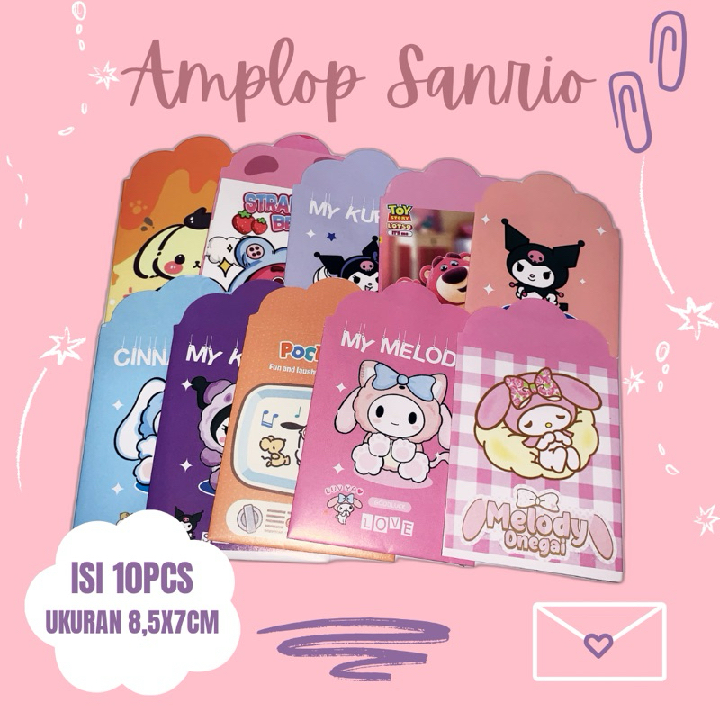 

Amplop uang sanrio amplop lebaran kuromi melody cinnamoroll lotso pompompurin pochacco