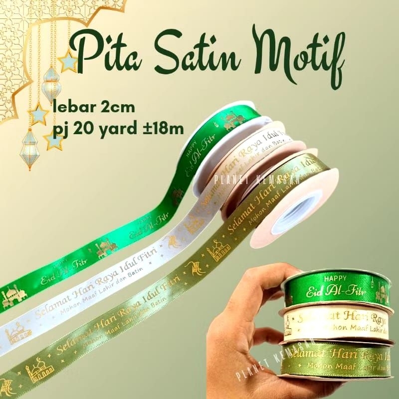 

Pita Satin Motif Idul Fitri 2 Yard