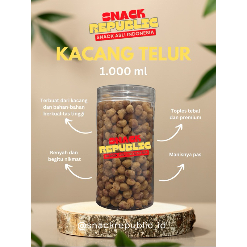 

Kacang Telur Kemasan Toples 1.000 ml