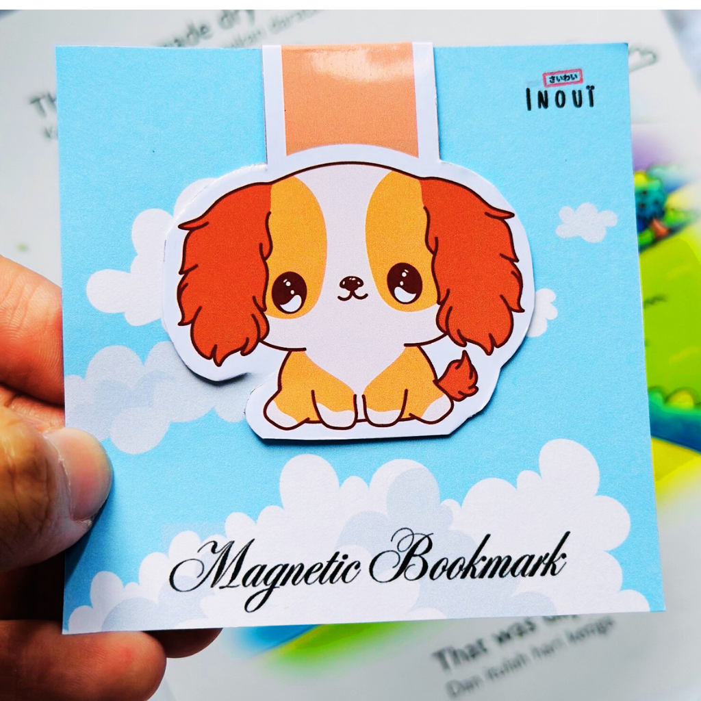 

Magnetic Bookmark Anjing Dog Woof Woof - Pembatas Buku Karakter lucu Bentuk Anabul