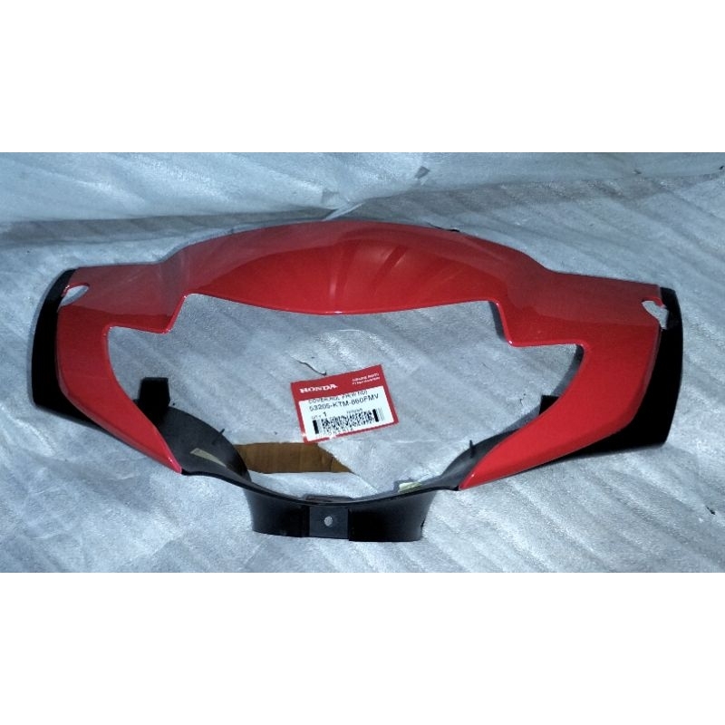 53205-KTM-860FMV Cover handle FR Batok lampu Supra X 125 lama warna merah ORI AHM