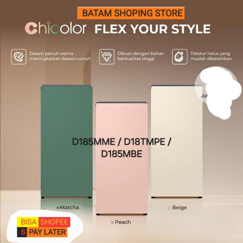 KULKAS AQUA 1 PINTU AQR-D185MME / D185MPE / D185MBE 145LITER CHICOLOR TERBARU GARANSI RESMI