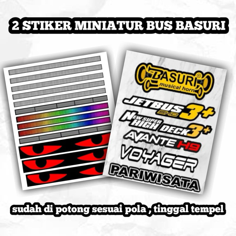 

( KODE 04 ) STIKER MINIATUR BUS SPONSOR DLL SKALA 1 : 35 untuk miniatur
