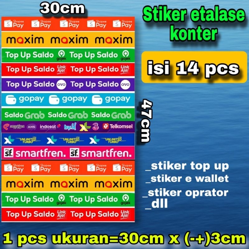 

STIKER PINGGIRAN ETALASE KONTER ISI 14 PCS