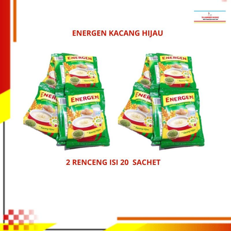 

[PAKET HEMAT ISI 2] Energen Kacang Hijau 2 Renceng Isi 20 Sachet PROMO MURAH/Sereal Dan Susu Energen Kcacang Hijau 2 Renceng Isi 20 Sachet PROMO MURAH