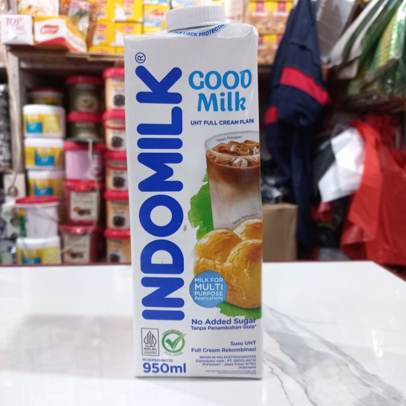 

INDOMILK/GOOD MILK / Susu UHT Full Cream Plain/ kemasan 950ml