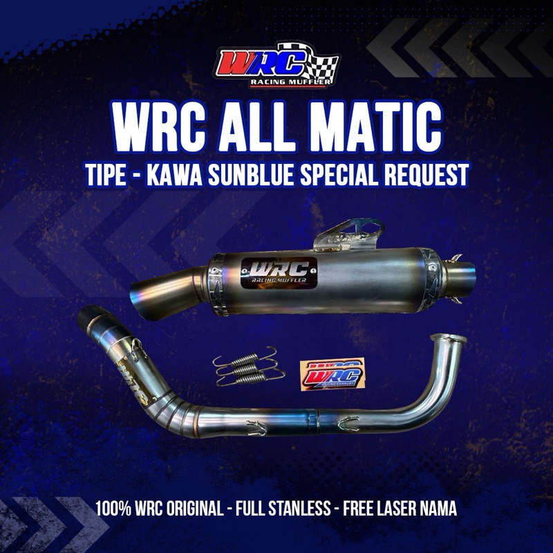 WRC KNALPOT RACING TYPE KAWA SUNBLUE SPECIAL REQUEST 100% WRC ORIGINAL / FREE LASER NAMA / FREE REQU