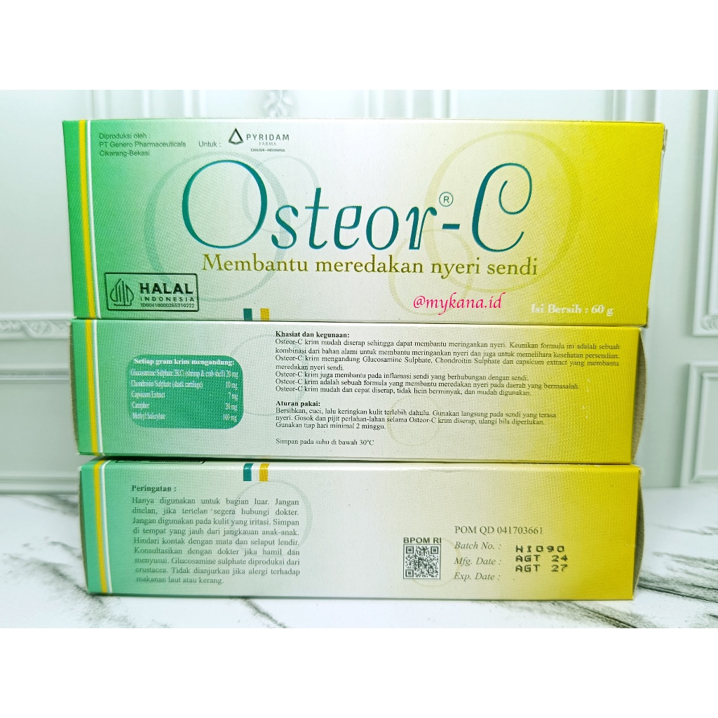 OSTEOR C Cream 60gr Membantu Meredakan Nyeri Sendi Pyridam