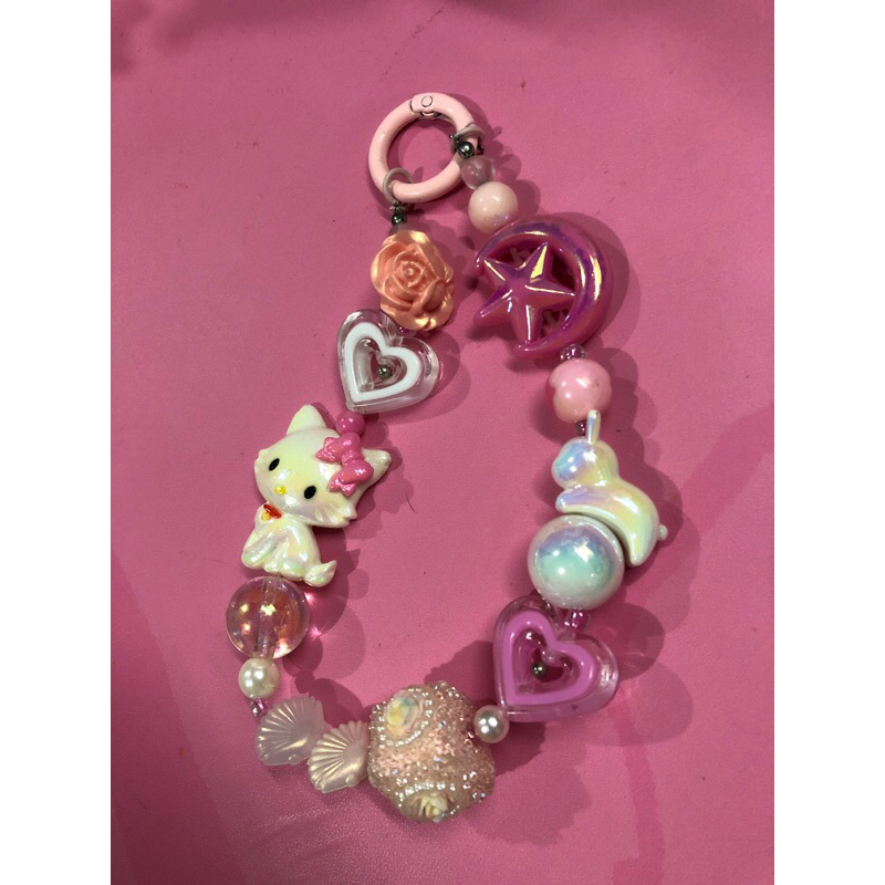 PRELOVED phone strap gantungan handphone disney marie cat crystal