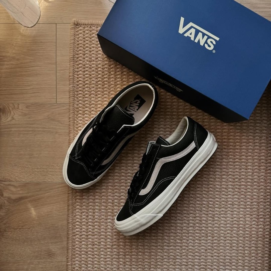 VANS OLD SKOOL 36 LX LEATHER LE MARAIS BLACK WHITE ORIGINAL