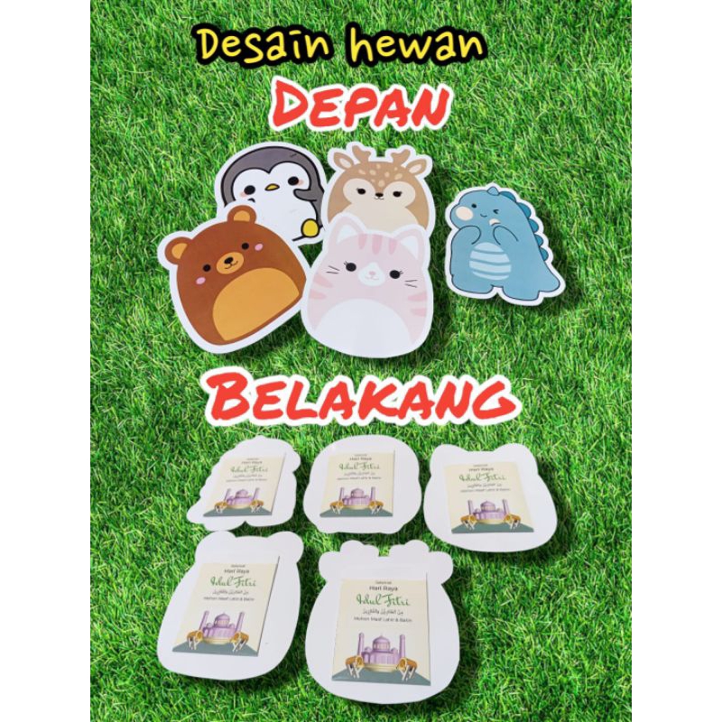 

Amplop lebaran karakter hewan lucu viral 2025 isi 6/pack