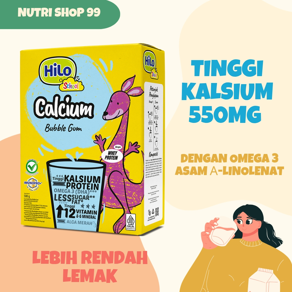 

Hilo School Bubble Gum - Susu Tinggi Kalsium dan Lebih Rendah Lemak