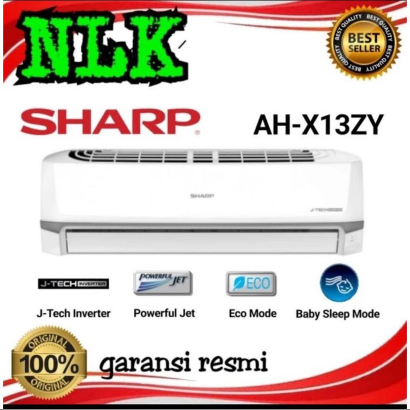 AC SHARP AH -X13 ZY AC INVERTER 1.5PK HARGA UNIT ONLY