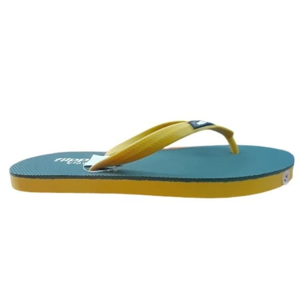 Sandal Japit Rubber Pria Wanita Flipper dua warna hijau Kuning