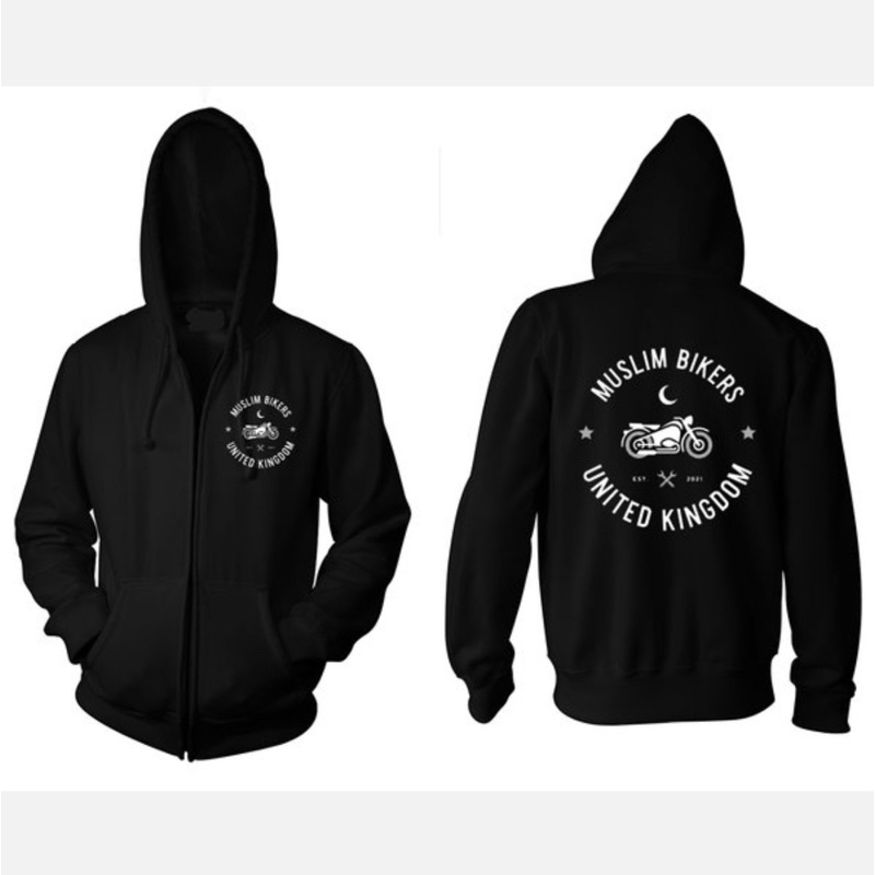 jaket muslim bikers uk hoodie zipper sweater indonesia