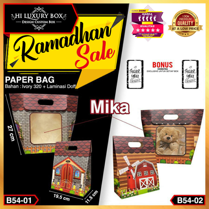 

PAPERBAG|SOUVENIR|MURAH|PACKAGING|TAS KERTAS|GOODIE BAG|SHOPPING|B54