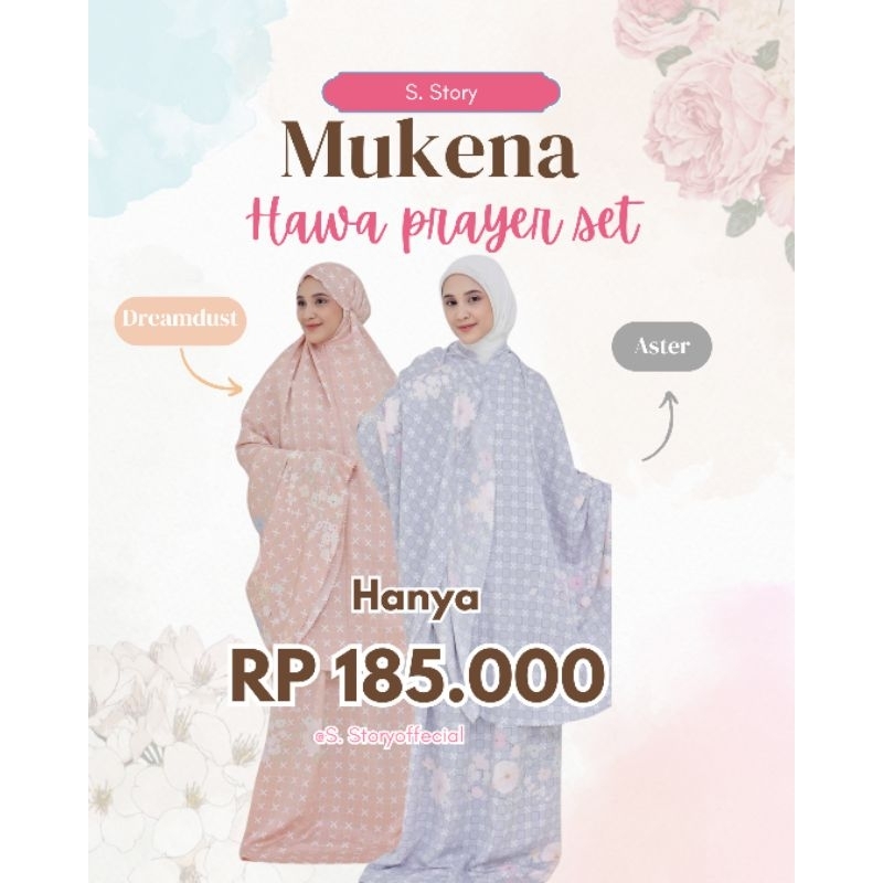 Hawa Prayer set/mukena motif/mukenah simpel