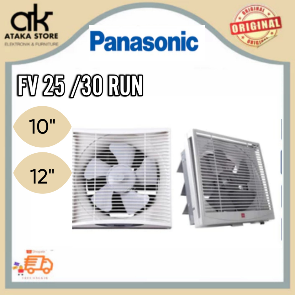 Exhaust Fan Panasonic FV25RUN / FV30RUN Hexos Dinding Kipas Angin Dapur 10 inch / 12 inch
