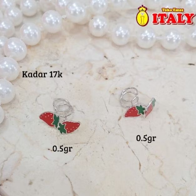 Anting anak emas tua variasi buah merah