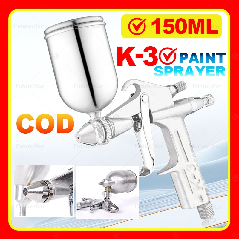 Pistol Semprot Mobil K3 150ML 0.5Mm Nosel Dinding Semprotan Sikat Udara Spray Gun Alat Semprot Porta