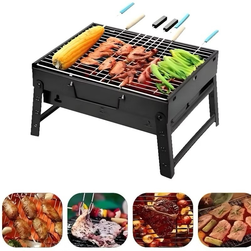 Pi Alat Bakar Sate Tempat Panggangan Lipat Portable Panggang Daging Ayam Bakaran LGI Grill BBQ