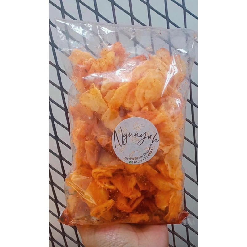 

Keripik Singkong Pedas Daun Jeruk Ngunyah
